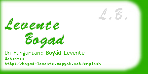 levente bogad business card